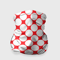 Бандана-труба Узор в красное ретро-яблоко, цвет: 3D-принт