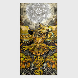 Бандана-труба Золотой орёл - славянский орнамент, цвет: 3D-принт — фото 2