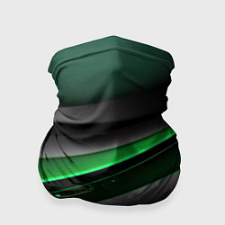 Бандана-труба Black green line, цвет: 3D-принт