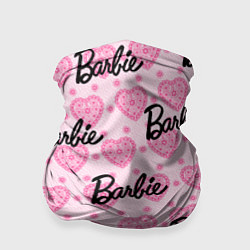 Бандана-труба Логотип Барби и розовое кружево, цвет: 3D-принт