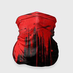 Бандана-труба Красная краска на черном фоне, цвет: 3D-принт