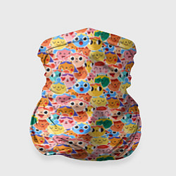 Бандана-труба Смайлики котятки, цвет: 3D-принт