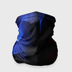 Бандана-труба Красные и синие летящие плиты, цвет: 3D-принт