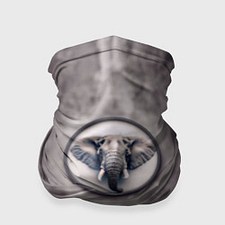 Бандана-труба Слон с хоботом, цвет: 3D-принт