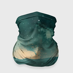 Бандана-труба Космическая ночь в горах, цвет: 3D-принт