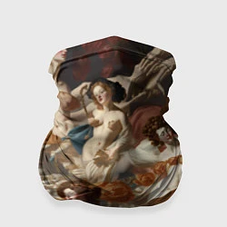 Бандана-труба Дамы и цветы классицизм, цвет: 3D-принт