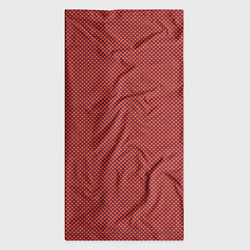 Бандана-труба Текстура мелкие квадраты красный, цвет: 3D-принт — фото 2