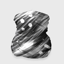 Бандана-труба Черно-белые штрихи, цвет: 3D-принт