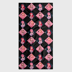 Бандана-труба Клеточка black pink, цвет: 3D-принт — фото 2