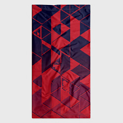 Бандана-труба Сине-красный геометрия градиент, цвет: 3D-принт — фото 2