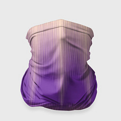 Бандана-труба Фиолетовый градиент в полоску, цвет: 3D-принт