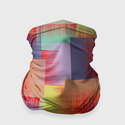 Бандана-труба Веселая разноцветная клетка, цвет: 3D-принт