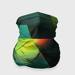 Бандана-труба Геометрические зеленые фигуры, цвет: 3D-принт