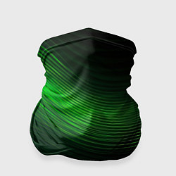 Бандана-труба Зеленое свечение абстракция, цвет: 3D-принт