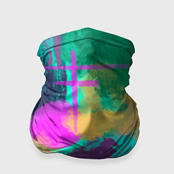 Бандана-труба Пятна краски и леопардовая шкура абстракция, цвет: 3D-принт