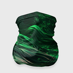 Бандана-труба Зеленые абстрактные волны, цвет: 3D-принт