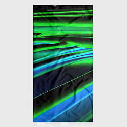 Бандана-труба Green black abstract, цвет: 3D-принт — фото 2