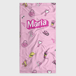 Бандана-труба Имя Мария в стиле барби - розовый паттерн аксессуа, цвет: 3D-принт — фото 2