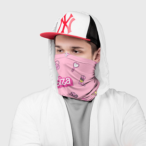 Бандана Лиза - в стиле барби: аксессуары на розовом паттер / 3D-принт – фото 2