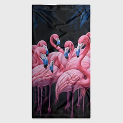 Бандана-труба Стая розовых фламинго в темноте, цвет: 3D-принт — фото 2