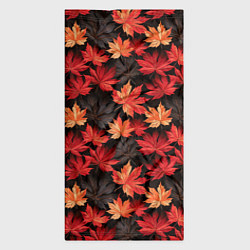 Бандана-труба Кленовые листья на темном фоне, цвет: 3D-принт — фото 2