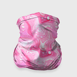 Бандана-труба Розовые разводы краски, цвет: 3D-принт