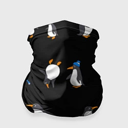 Бандана-труба Веселая семья пингвинов, цвет: 3D-принт