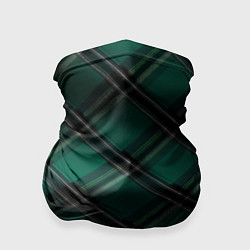 Бандана-труба Тёмно-зелёная диагональная шотландская клетка, цвет: 3D-принт