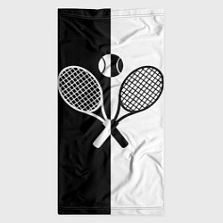 Бандана-труба Теннис - чёрно белое, цвет: 3D-принт — фото 2
