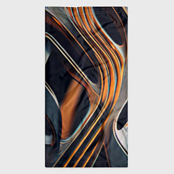 Бандана-труба Слияние красок оранжевого и чёрного абстракция, цвет: 3D-принт — фото 2