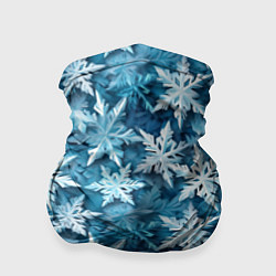 Бандана-труба New Years pattern with snowflakes, цвет: 3D-принт
