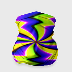 Бандана-труба Неоновая фрактальная абстракция, цвет: 3D-принт