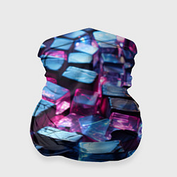 Бандана-труба Стеклянные прозрачные камушки, цвет: 3D-принт