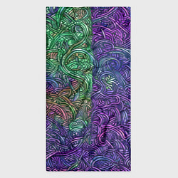 Бандана-труба Вьющийся узор фиолетовый и зелёный, цвет: 3D-принт — фото 2