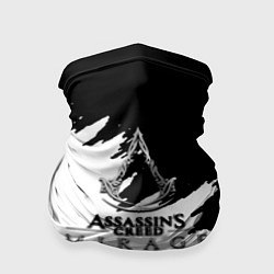 Бандана-труба Assassins creed mirage чернобелый, цвет: 3D-принт