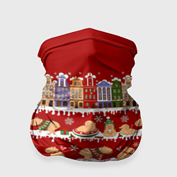Бандана-труба Капибара на Новый год, цвет: 3D-принт