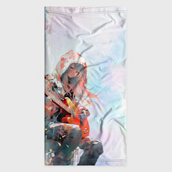 Бандана-труба Девушка с гитарой арт, цвет: 3D-принт — фото 2