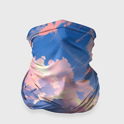 Бандана-труба Девушка на фоне ветряков, цвет: 3D-принт