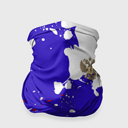 Бандана-труба Российский герб на триколоре, цвет: 3D-принт