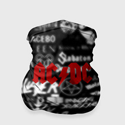 Бандана-труба AC DC all logo band, цвет: 3D-принт