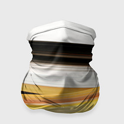 Бандана-труба Черные белые желтые полосы, цвет: 3D-принт