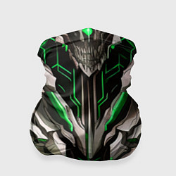 Бандана-труба Зелёная кибер броня модерн, цвет: 3D-принт