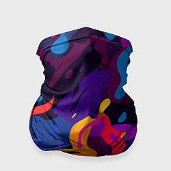 Бандана-труба Камуфляж из разноцветных красок, цвет: 3D-принт
