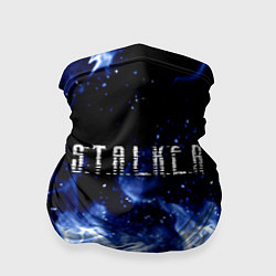 Бандана-труба Stalker огненный синий стиль, цвет: 3D-принт