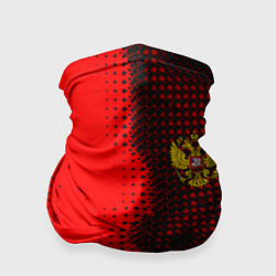 Бандана-труба Россия герб спорт краски, цвет: 3D-принт