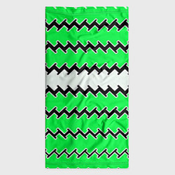 Бандана-труба Белые и зелёные полосы, цвет: 3D-принт — фото 2