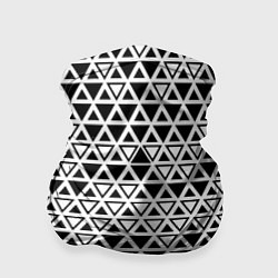 Бандана-труба Треугольники чёрные и белые, цвет: 3D-принт