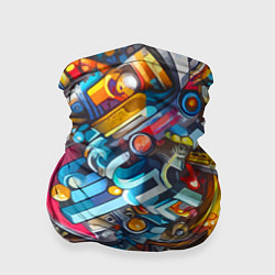 Бандана-труба Фантазийный паттерн - граффити, цвет: 3D-принт