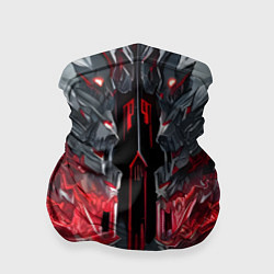 Бандана-труба Каменная адская броня красная, цвет: 3D-принт