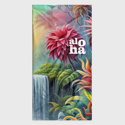 Бандана-труба Гавайские тропические цветы - алоха, цвет: 3D-принт — фото 2